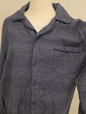 Men's Blue & Grey Plaid Button-Up PJ Set From J.Crew